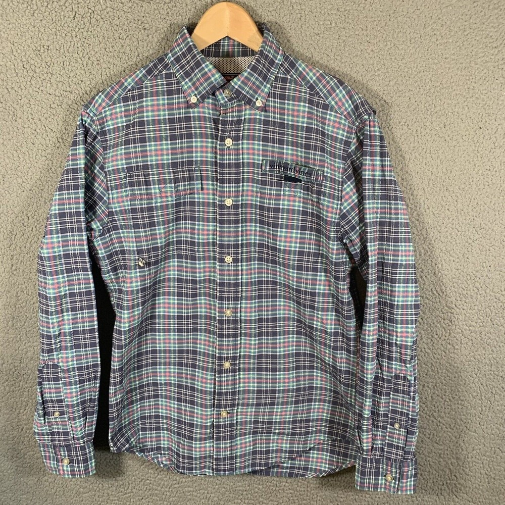 S Vineyard Vines Harbor Shirt Mens XS Multicolor Plaid Button Up Long Sleeve